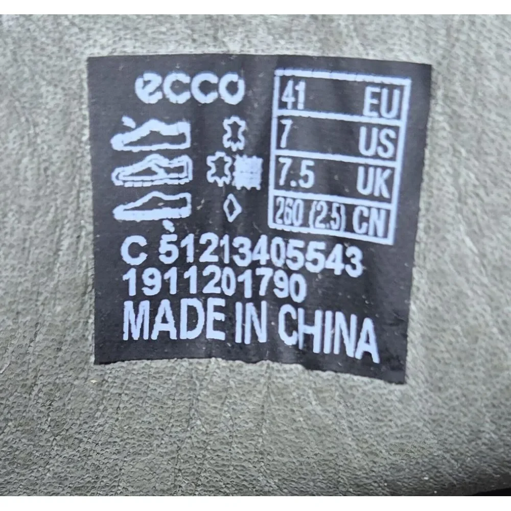 Ecco Kenton Shoes‎ Mens 7-7.5 EU41 Dress Office Casual Tarmac